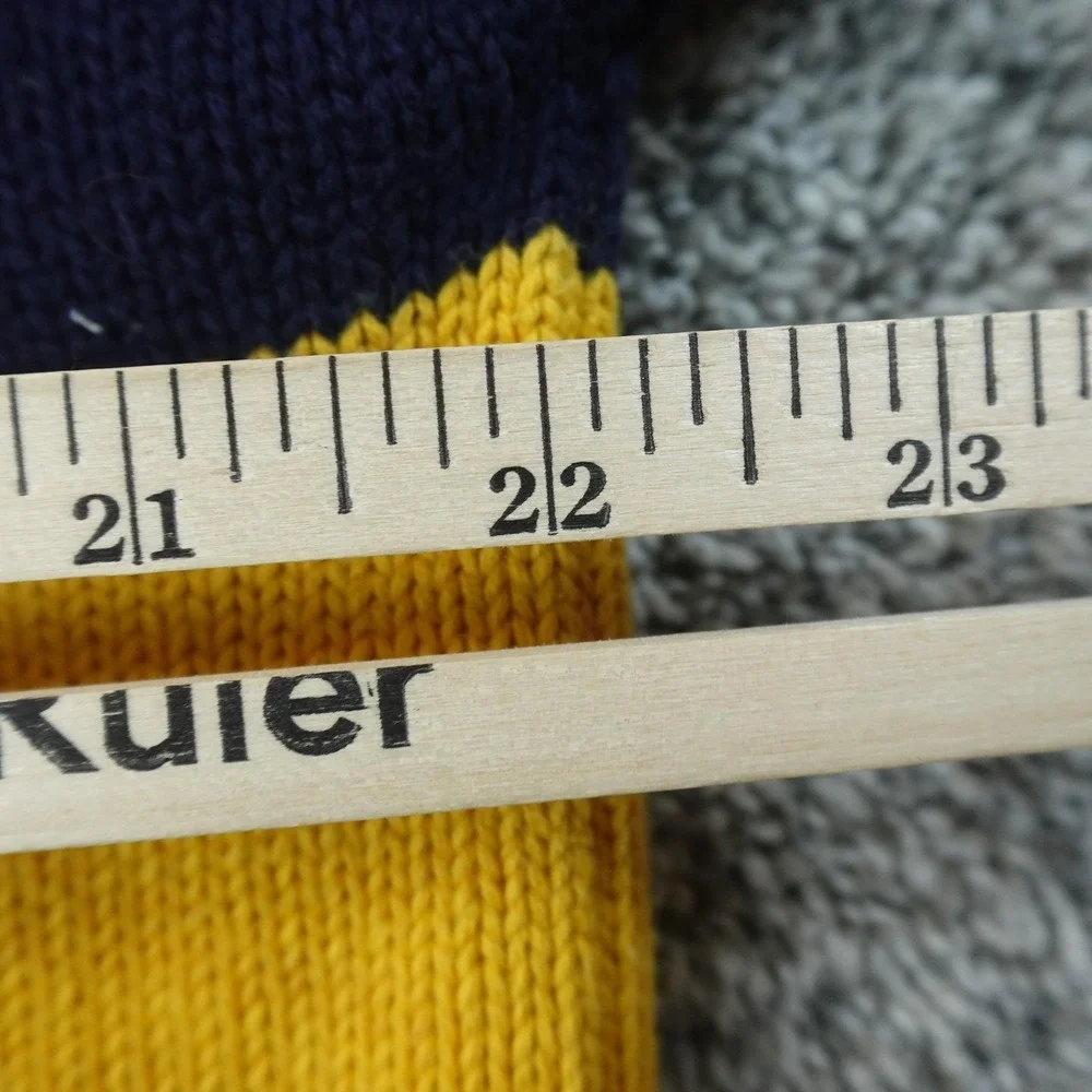 VTG Tommy Hilfiger Sweater Mens XL‎ Blue Yellow Rugby Striped Crewneck Pullover